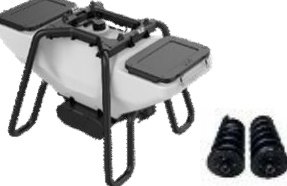 SISTEMA ESPARCIDOR DE FERTILIZANTES/SEMILLAS 80 L (50 KG) CON 2 TORNILLOS ALIMENTADORES VERTICALES (XL) (Compatible con P100 Pro) REVOCAST P3 – FORJA, Tetela del Volcán, Morelos